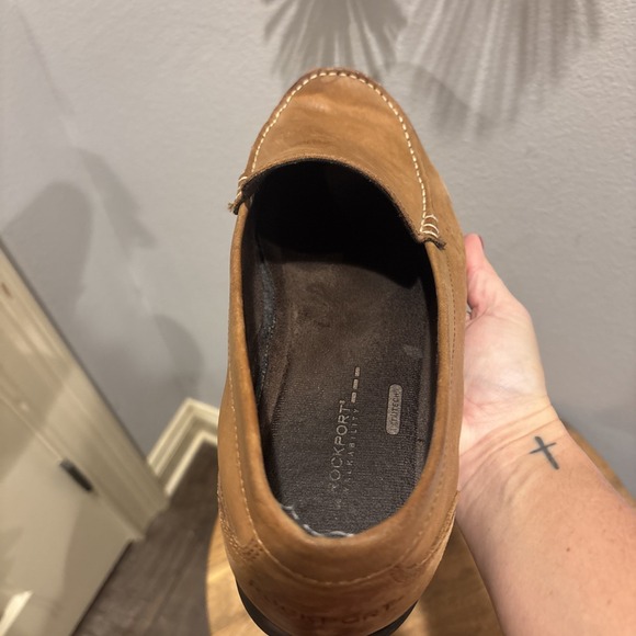 Rockport Walkability Driving Loafers Mens Brown Leather‎ Size 12W